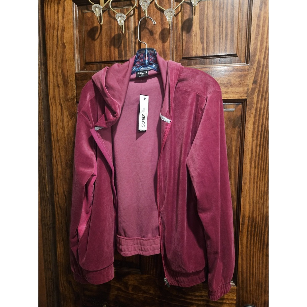 Zelos Womens Medium Jacket Fuchsia Pink Ultra Soft Full Zip Hoodie NWT 72322HOT